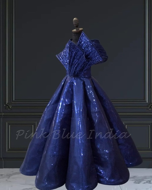 Baby girl sequin panel dress birthday outfit premium party wear elegant style