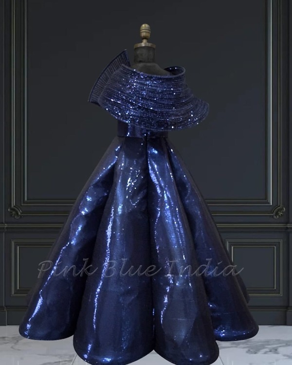 Baby girl sequin party gown birthday outfit premium stylish elegant look