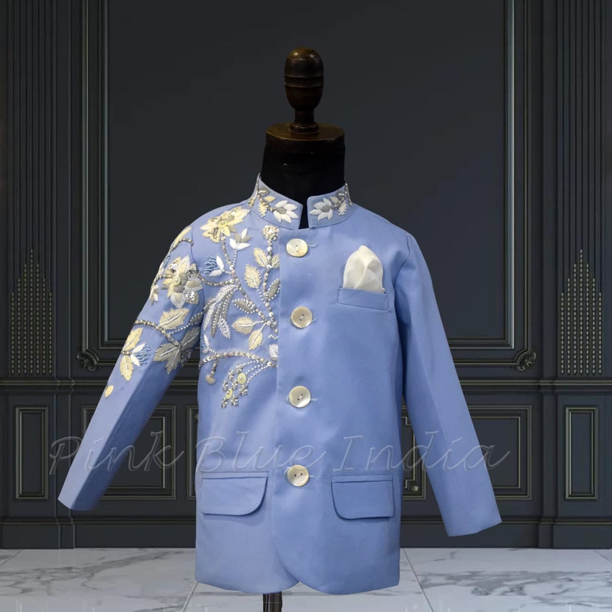 Kids embroidered jodhpuri suit wedding party wear ethnic royal stylish outfit