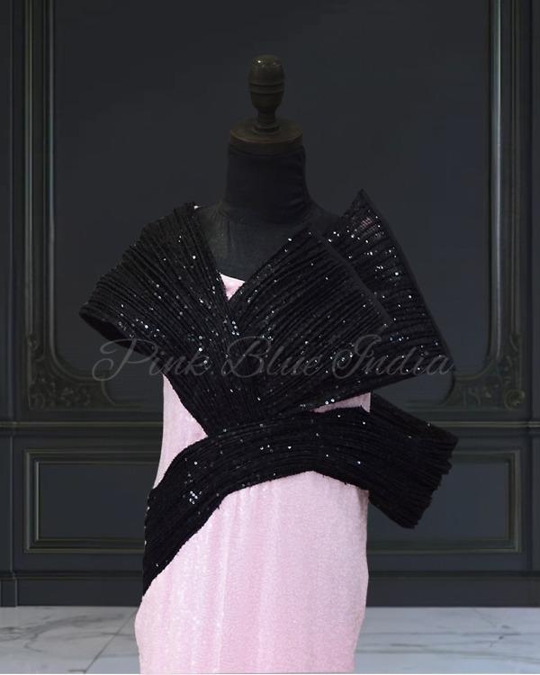 Buy Baby Girl Pink Black Fish Cut Gown Birthday Party Outfit Pink Blue India