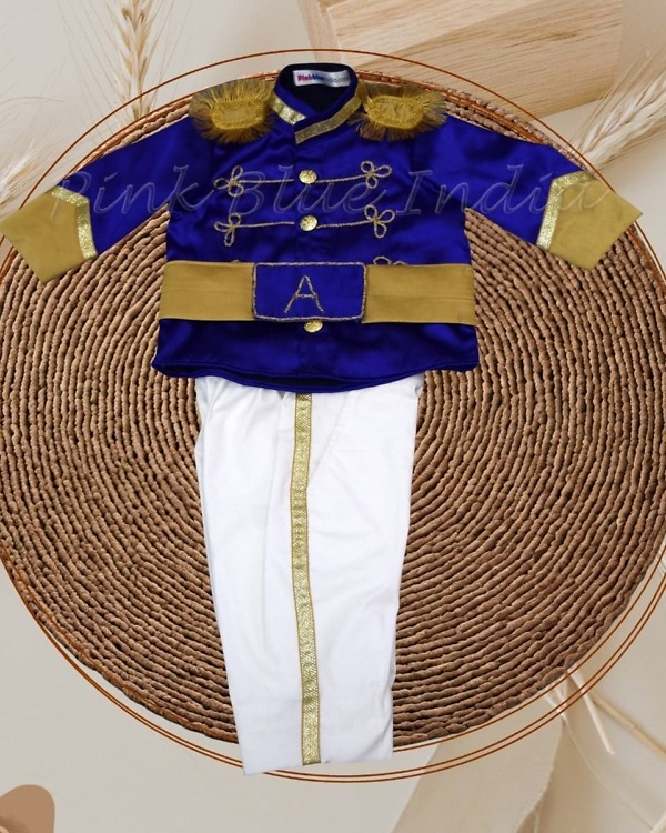 Prince charming costume for baby boy royal blue birthday party outfit stylish