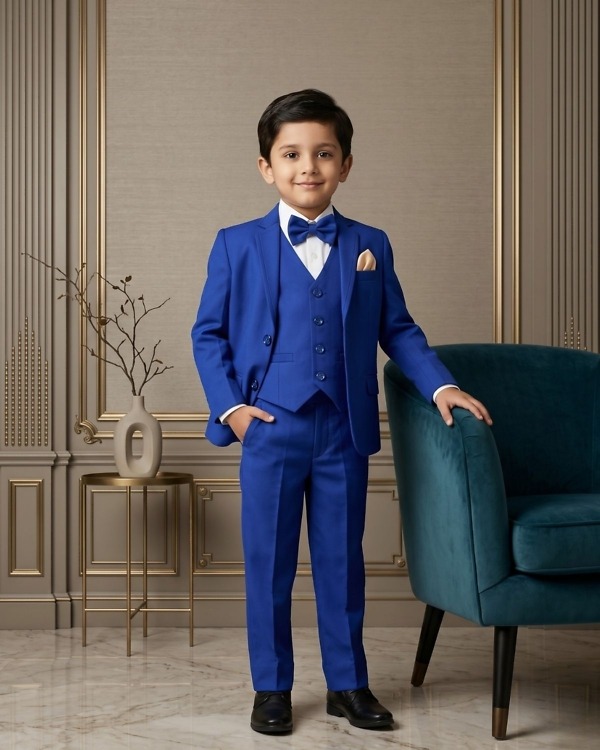 Baby & Toddler & Kids Royal Blue 5 Piece Suit