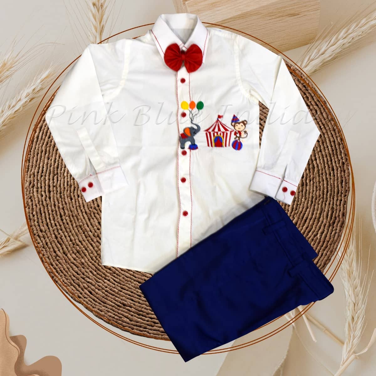 Baby boy circus theme birthday shirt personalized party outfit colorful style
