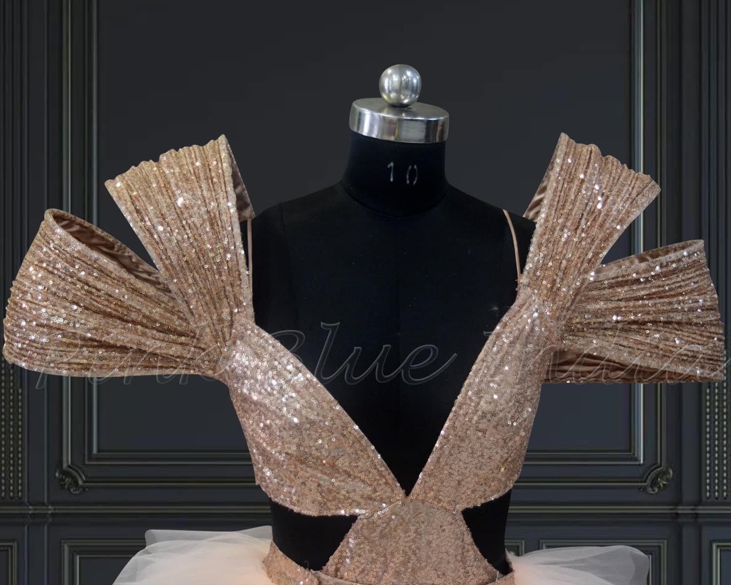 Women party dress with detachable skirt, elegant celebration gown