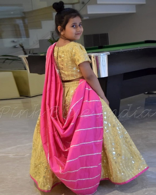 Kids lehenga choli for girls, elegant wedding festive wear
