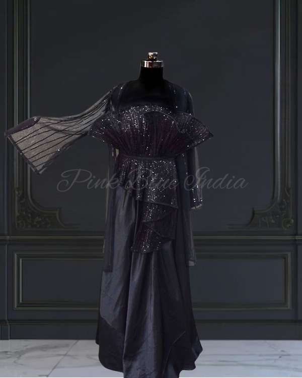 Black stylish one piece dress for girls, trendy party outfit