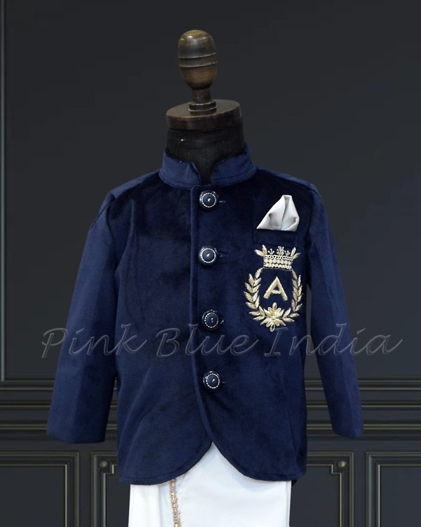 Royal blue jodhpuri suit for boys, maharaja style wedding outfit