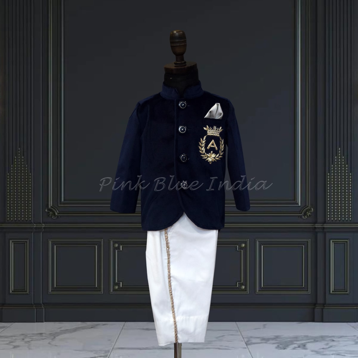 Boys royal blue jodhpuri suit, elegant wedding ethnic wear