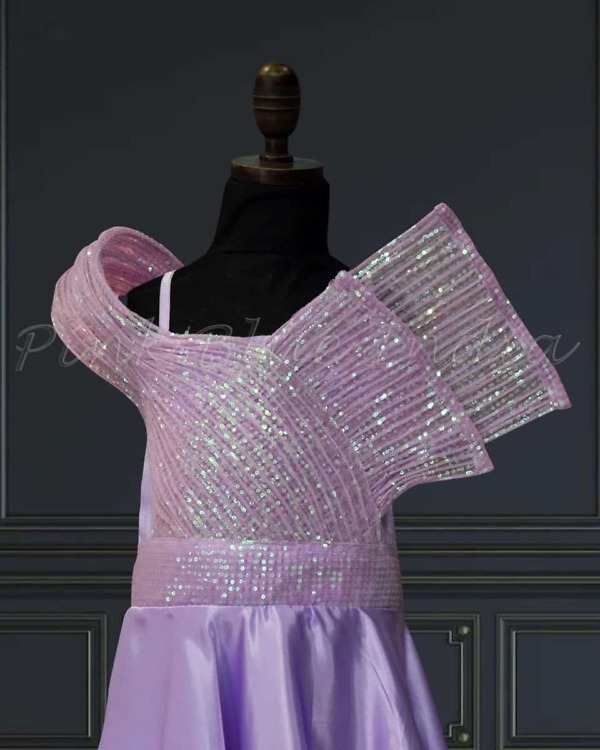 Baby girls lavender party dress, structured fit, birthday, cute & stylish