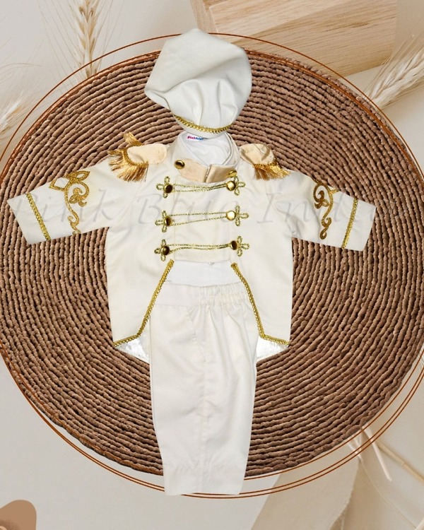 White prince charming suit for baby boys, formal party, stylish & classy