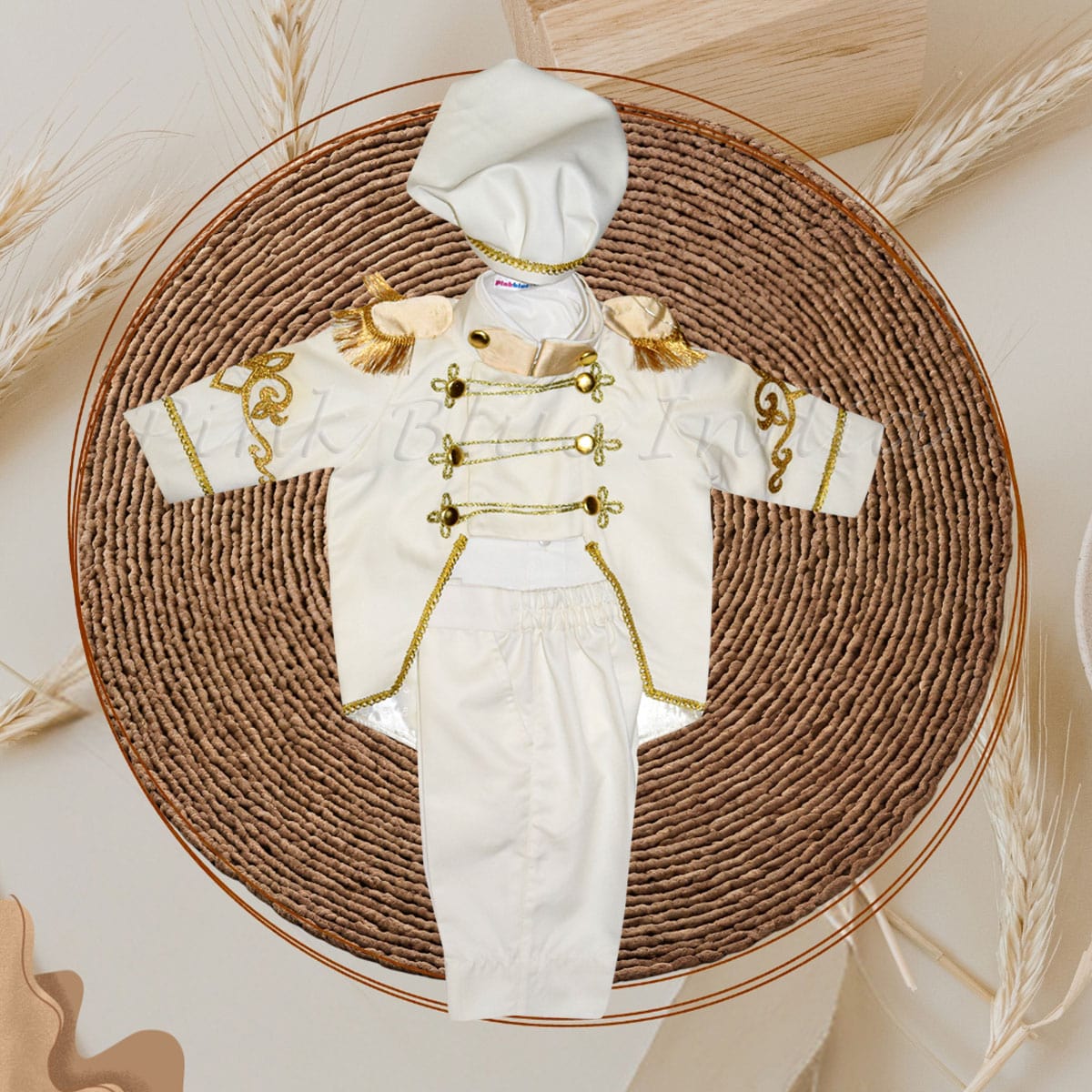 White prince charming suit for baby boys, formal party, stylish & classy