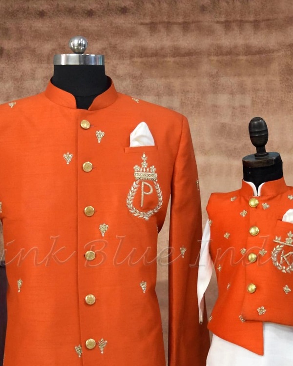 Baap-beta matching ethnic wedding combo for dad and son, stylish set