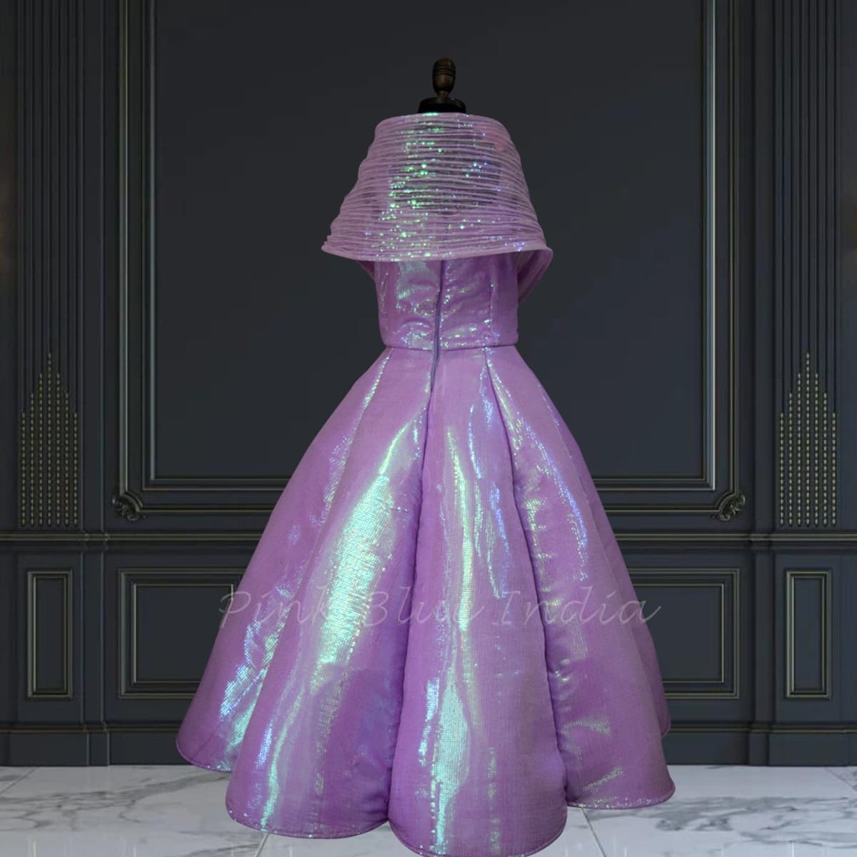 Luxury lavender panel gown for girls, party wear, classy & trendy