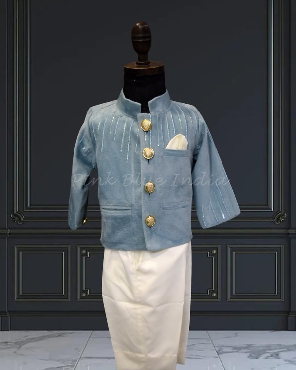 Royal Jodhpuri suit for little prince, stylish birthday outfit