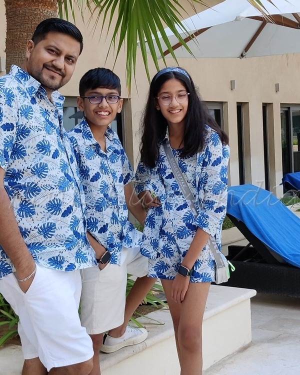 Matching white outfits for family, holiday look, minimal & elegant style