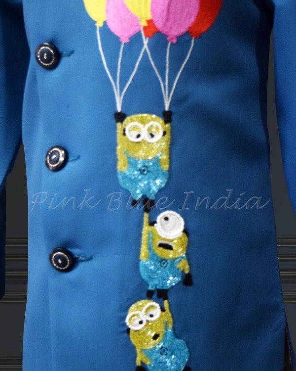 Minion-themed birthday outfit for boys, 2-piece party set