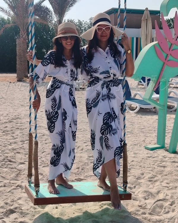 Mom daughter matching beach outfits, holiday wear, breezy & stylish