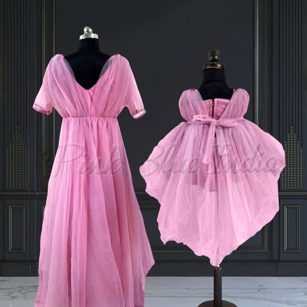 Birthday/wedding butterfly duo dresses for mother-daughter, cute & stylish