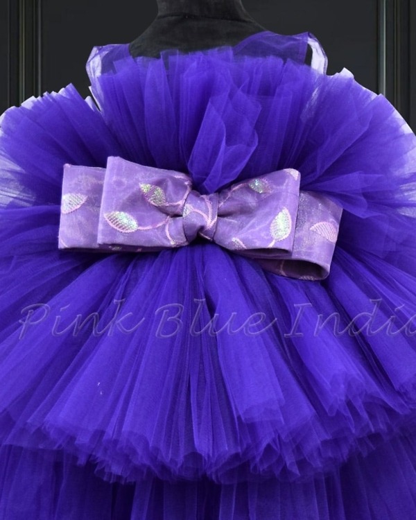 Purple high-low party dress, girls, birthday, stylish & charming