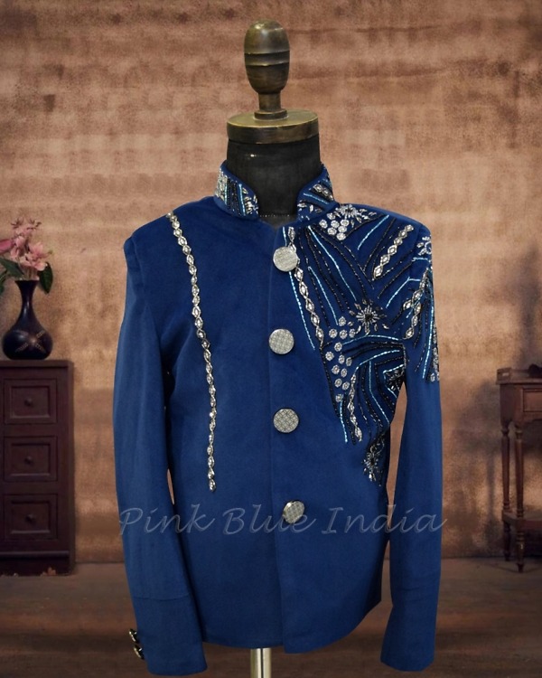 Baby boy velvet Jodhpuri suit, cute festive wedding outfit