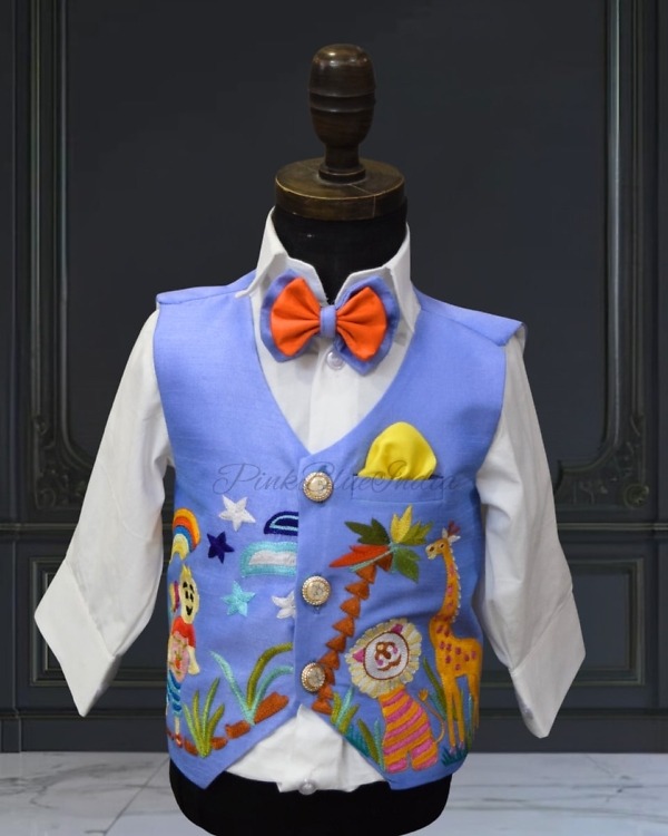 Jungle adventure theme birthday outfit for 1–2 year old boys, cute party wear
