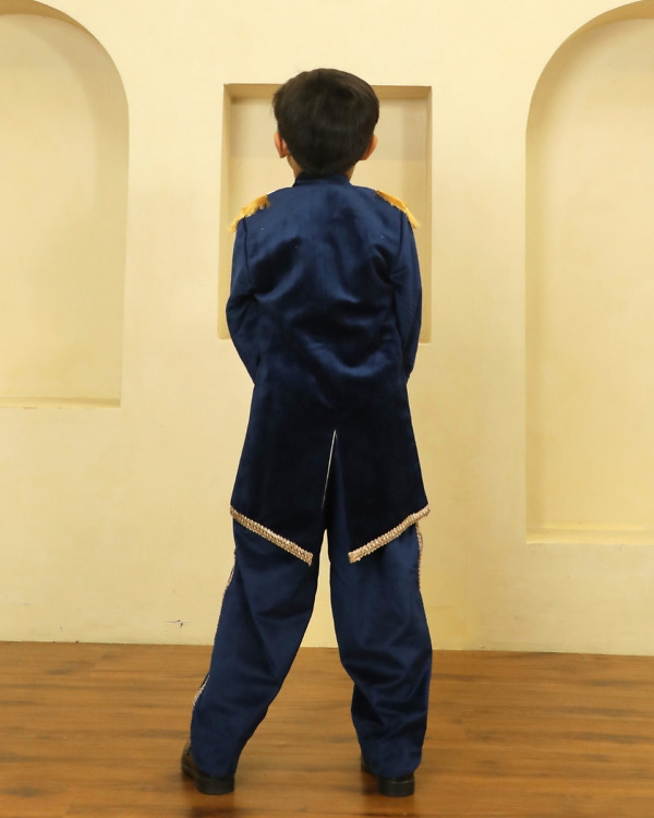 Baby Boy Blue Velvet Prince Costume Birthday Outfit Royal Party Wear Pink Blue India