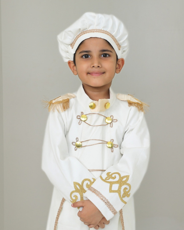 Baby Boy White Prince Dress First Birthday Outfit Royal Party Wear Pink Blue India